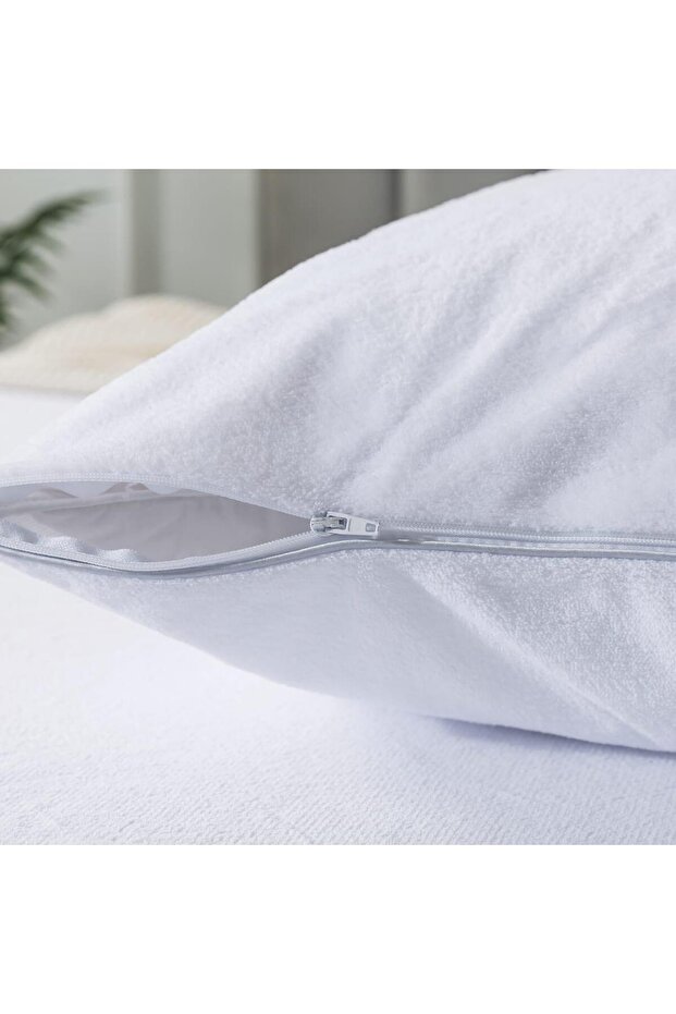 2-piece waterproof pillow protector set, soft and comfortable for pillows, keeping them always clean and dry - 1