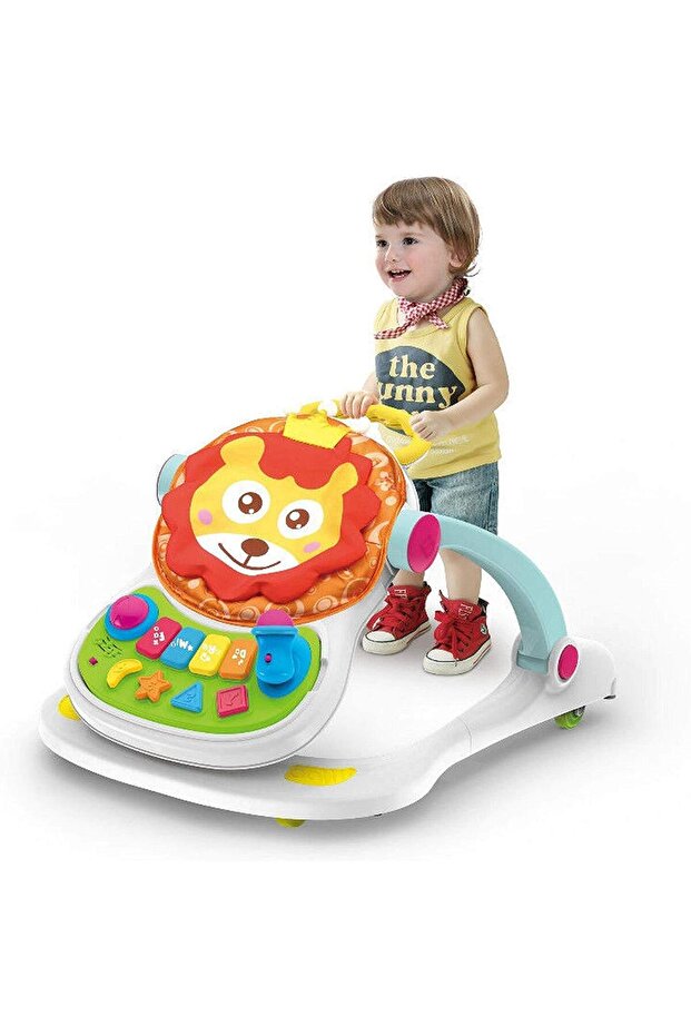 Upgrade Lion Walker 4 in 1 Entertainer Cute Babies Walker, Multi Function Transformation, Push