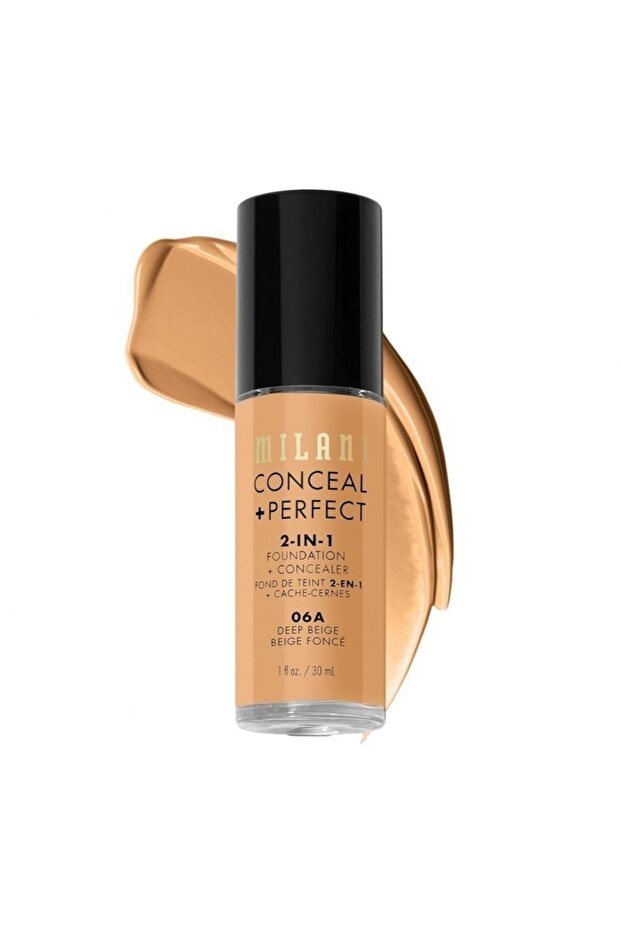 Conceal + Perfect 2-in-1 Foundation 06A Deep Beige – Full Coverage, Vegan, Long-Lasting, 30ml