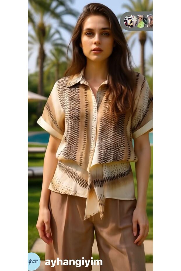 Önden Bağlamalı Gömlek - 3