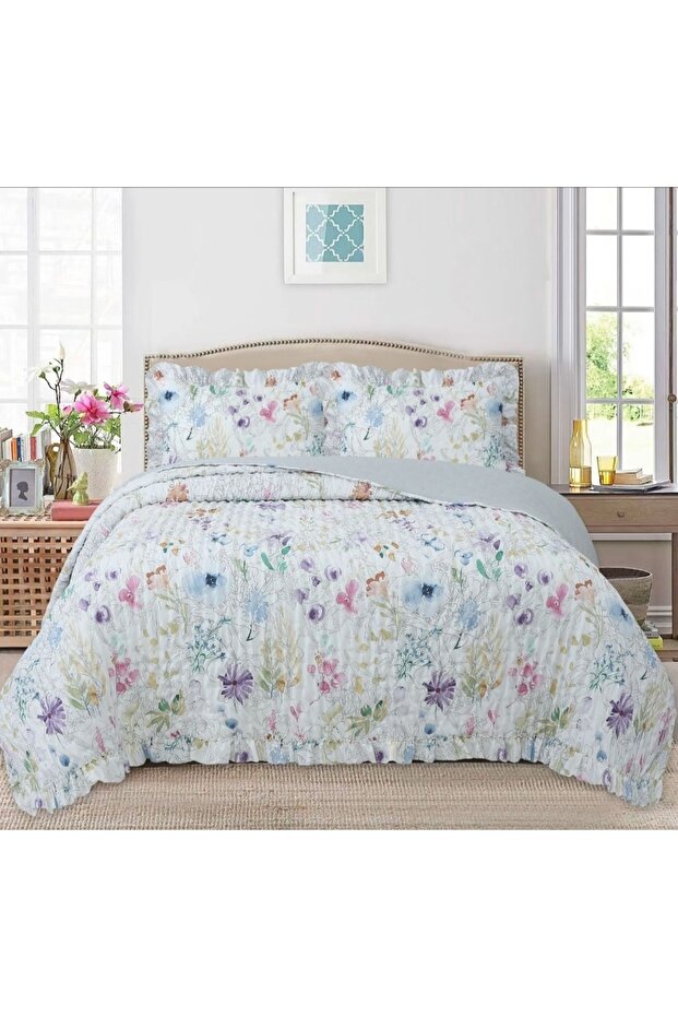 JASMİN FIRFIRLI MİCRO TEK KİŞİLİK YATAK ÖRTÜSÜ 180X240CM - 1