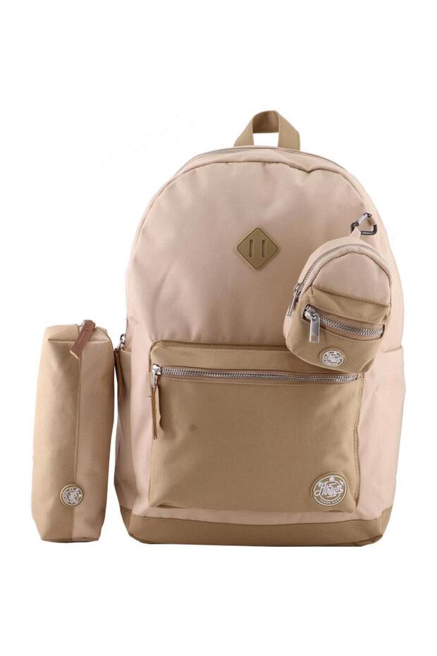 حقيبة ظهر كلاسيكية مع ملحق - 1