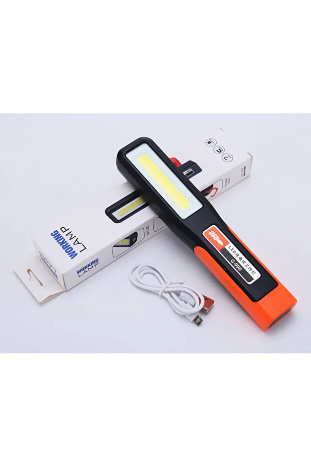 مصباح عمل LED قوي بتقنية COB G998، مناسب للسيارات وورش الصيانة، قابل لإعادة الشحن عبر منفذ USB، مزود بمغناطيس.