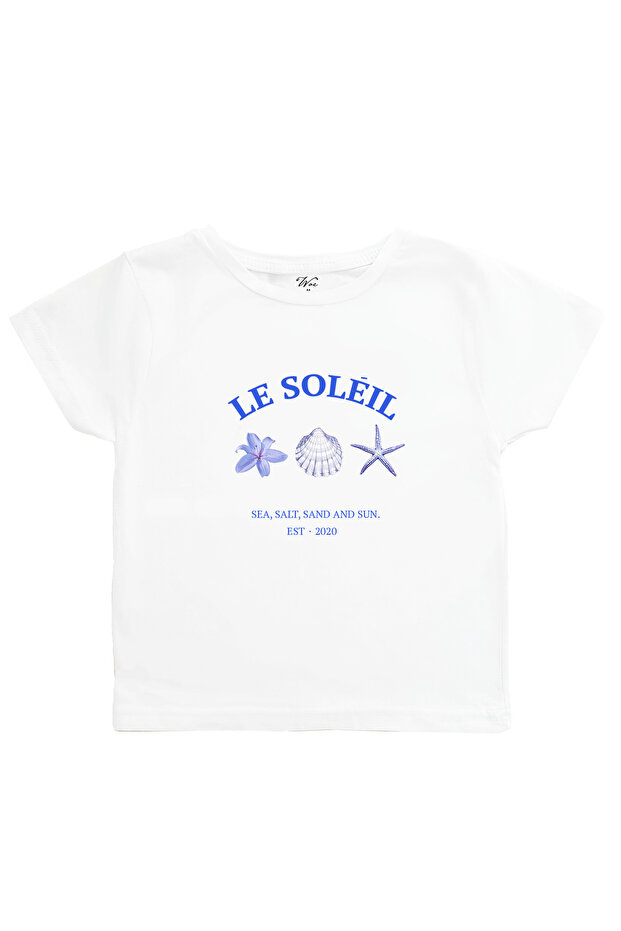 تي شيرت نسائي قصير مطبوع من Le Soleil
