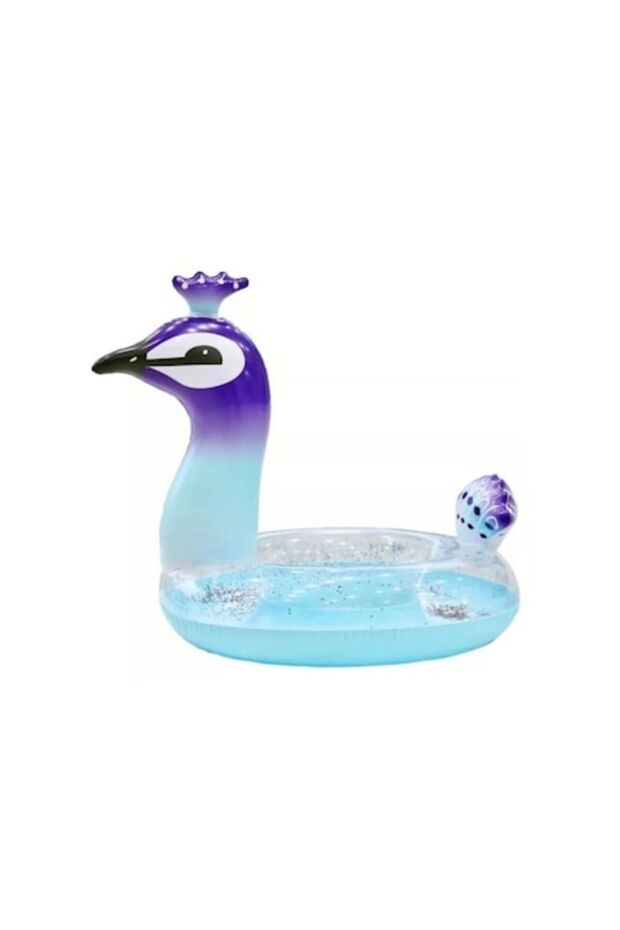 Inflatable Peacock Float with Child Support, Multicolor, Ages 2+ - 1