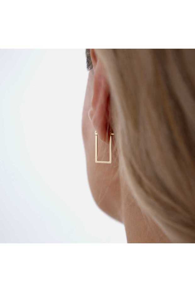 Mini Dörtgen Küpe - 3