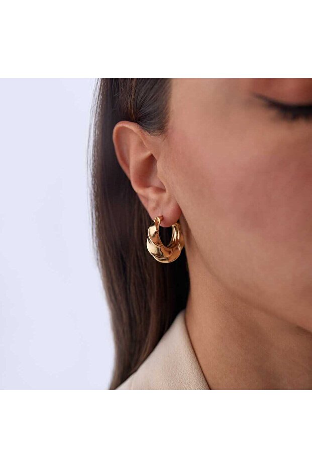 Kruvasan Halka Küpe - 2