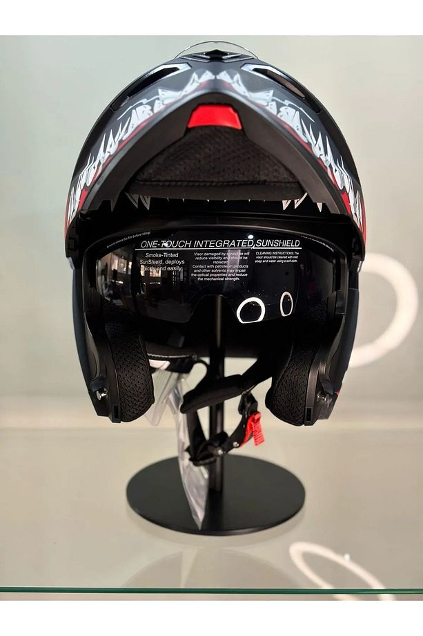 Ws-202 Güneş Gözlüklü Çene Açılır Kask Şeffaf Vizörlü A66. - 5