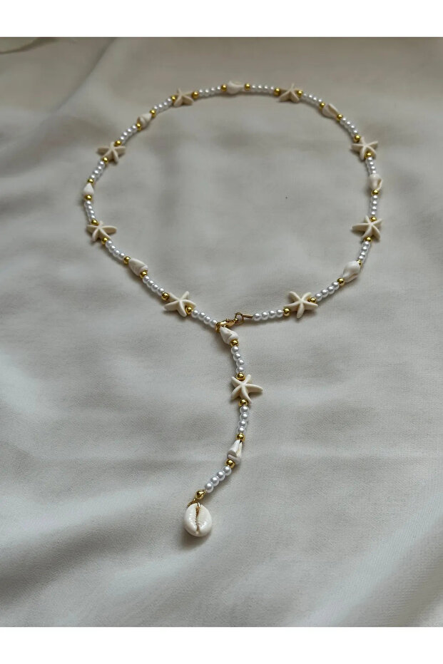 Starfish Seashell Jewelry Set | Necklace Earring Set Summer | Y Necklace