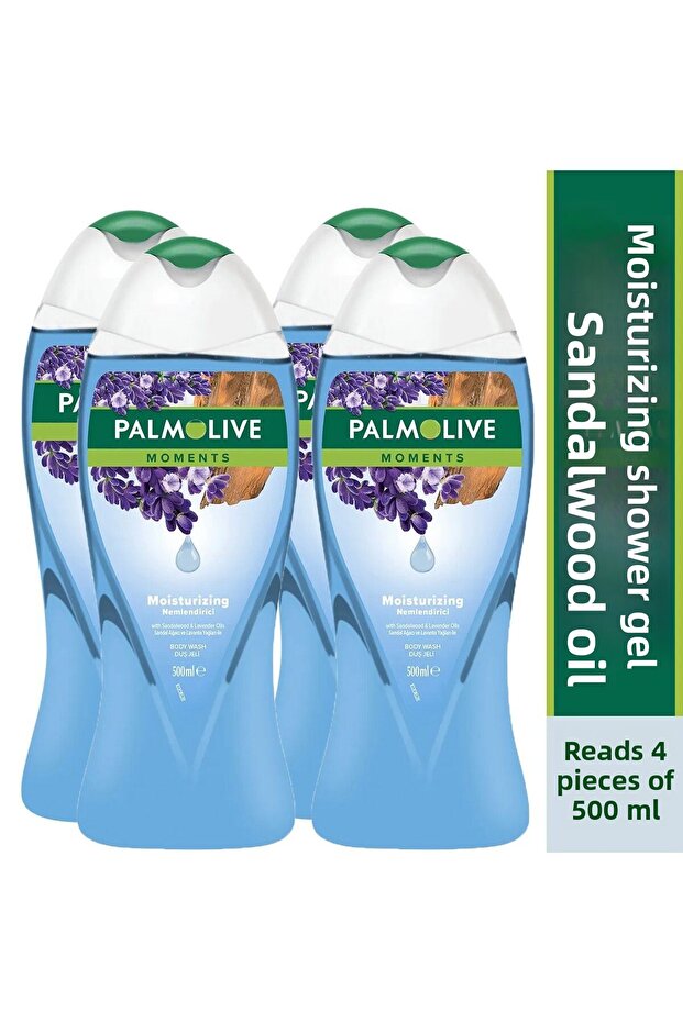 Shower Gel Moments Sandal Lav. 500ml 4 Pieces