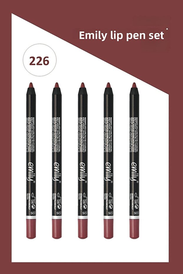 Long Lasting Lip Pencil - 226 - Lip Pencil 5-Pack