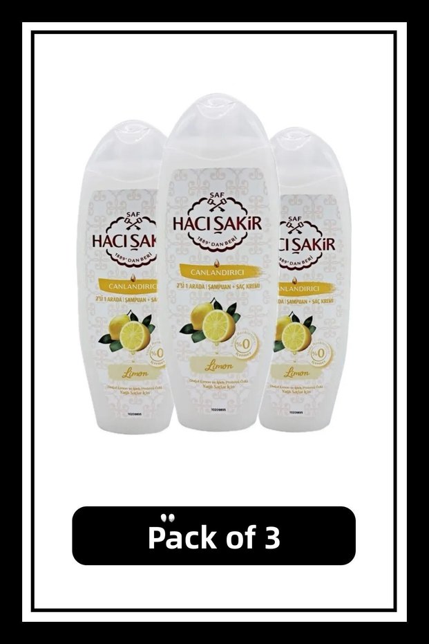 Nourishing Effective 2 in 1 Shampoo + Conditioner Lemon X3 Pieces
