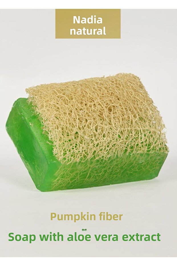 Natural Pumpkin Fiber Aloe Vera Soap