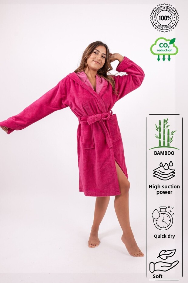 Lida Luxury Bamboo Bathrobe Dressing Gown