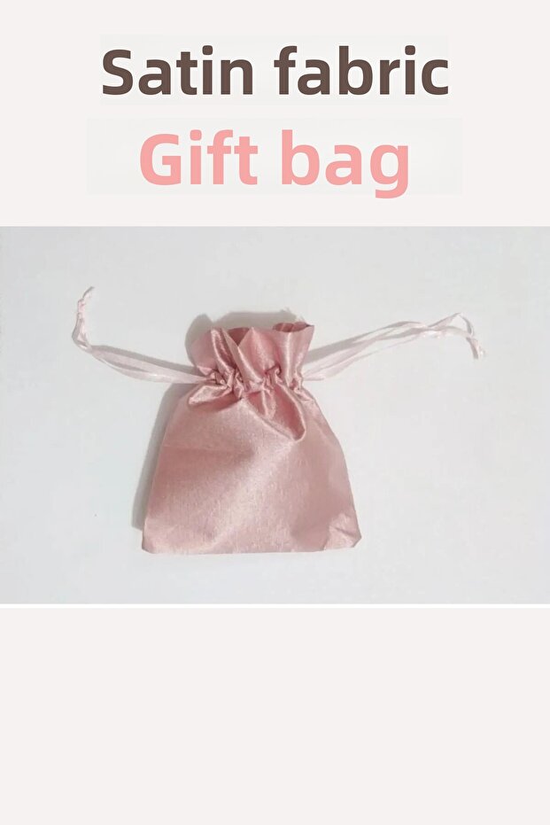 10 Pieces Pink 14X12 cm Luxury Cloth Satin Henna Wedding Mevlüt Circumcision Cookie Gift Pouch Bag