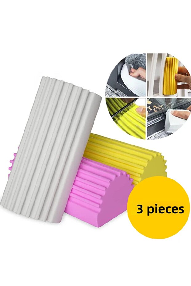 3 Pieces Magic Moist Water Absorbent Kitchen Cleaning Sponge - Multi-Purpose Dust Sponge
