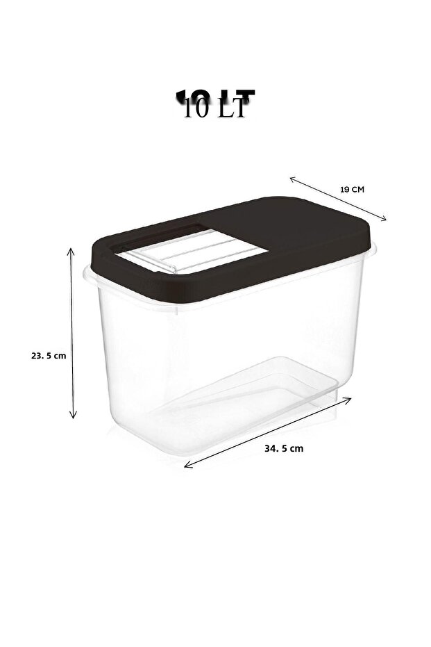 3-Piece Mega Size 10 Lt Detergent Storage Container with Sliding Lid - Tablet Detergent Storage Box Anthracite - 2