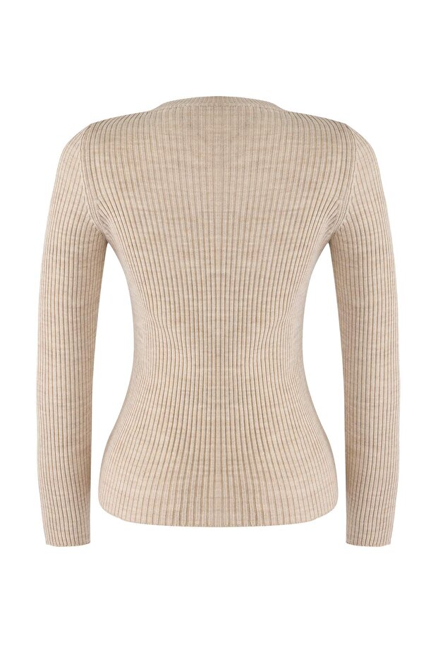 Anthrazit-Beige Doppelpack-Strickpullover TWOAW22KZ1766 - 11