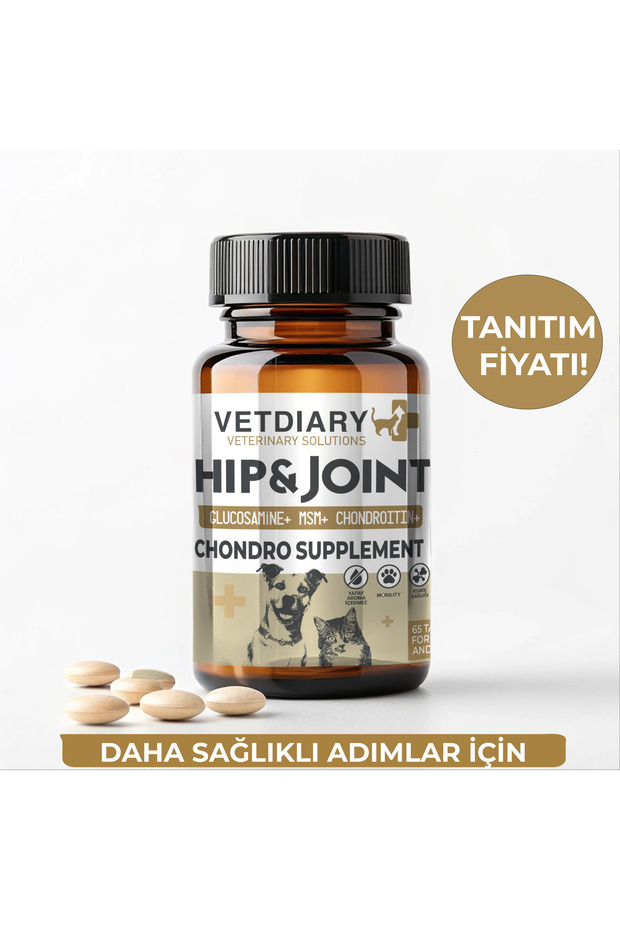 HIP & JOINT CHONDRO MSM Move Glucosamine Premium Kedi ve Köpek Eklem İskelet Destek Tableti - 1