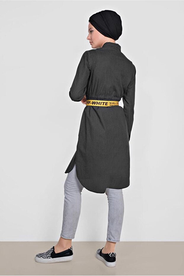 Buttoned Denim Tunic 4024 - 3