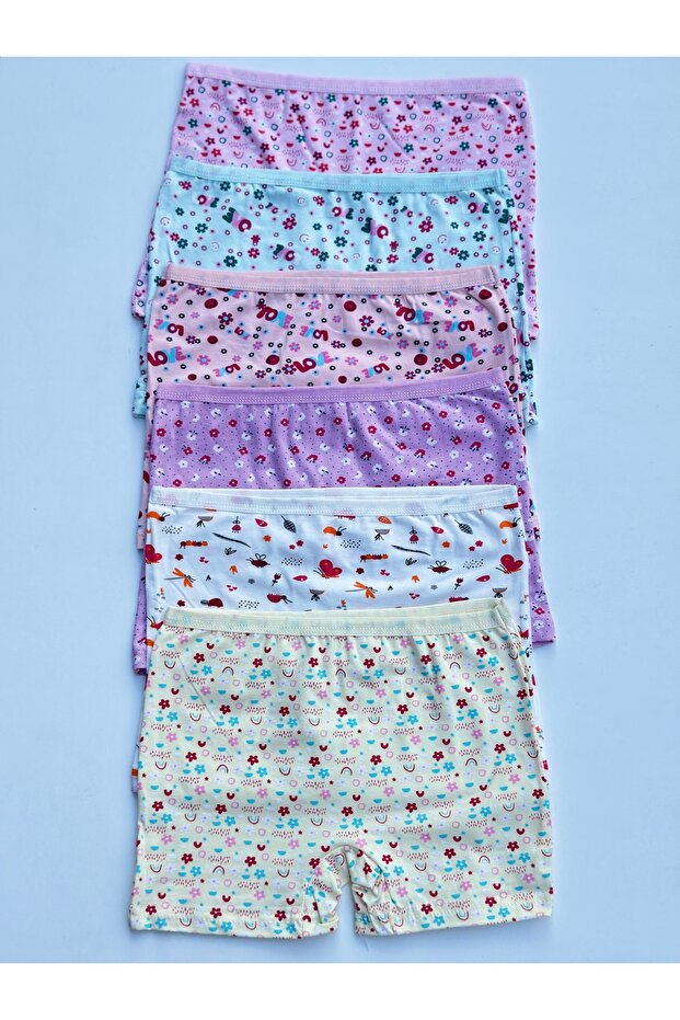 Girl's Premium Quality 6-Piece Cotton Boxers