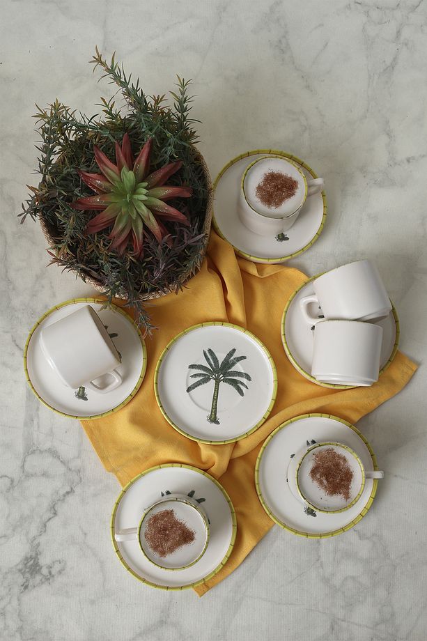 Palmiye Stackable Çay Takımı 12 Parça 6 Kişilik 22642 - 3