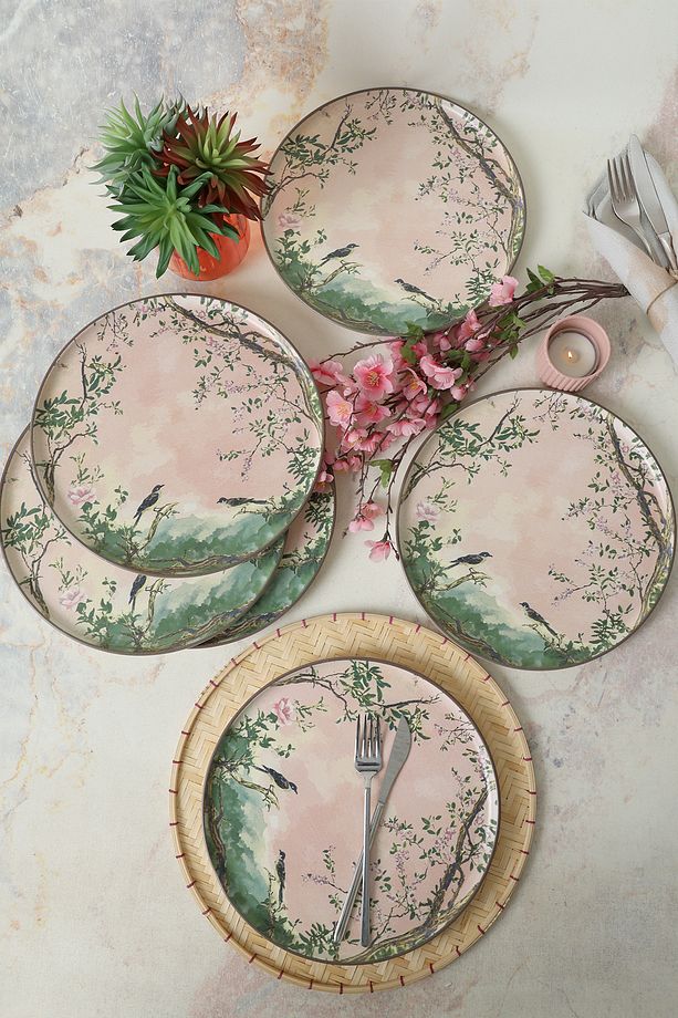 Pink Woods Nordic Servis Tabağı 28 cm 6 Adet 22641 - 1