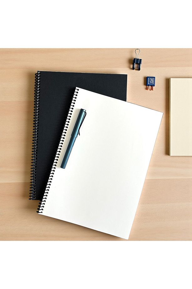 A4 Çizgisiz Spiralli Defter (siyah Kapak) - 3