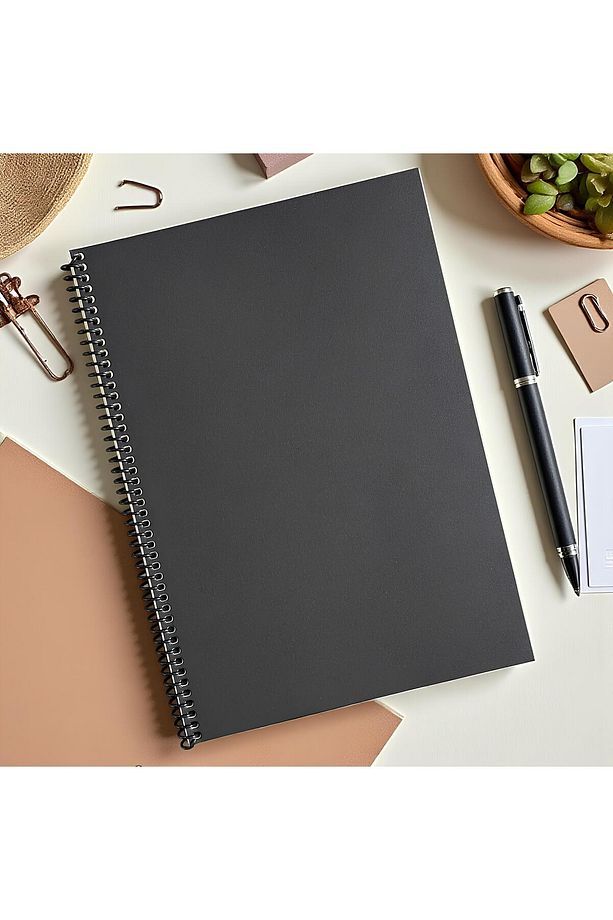 A4 Çizgisiz Spiralli Defter (siyah Kapak) - 2
