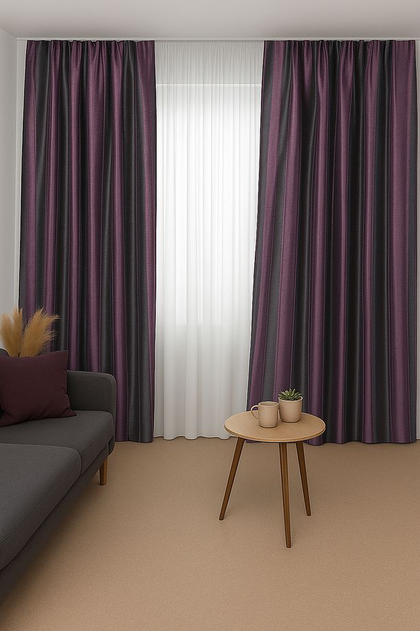 Tafta Tek Kanat  Fon Perde Tip 3  145x270 cm 12488 - 1