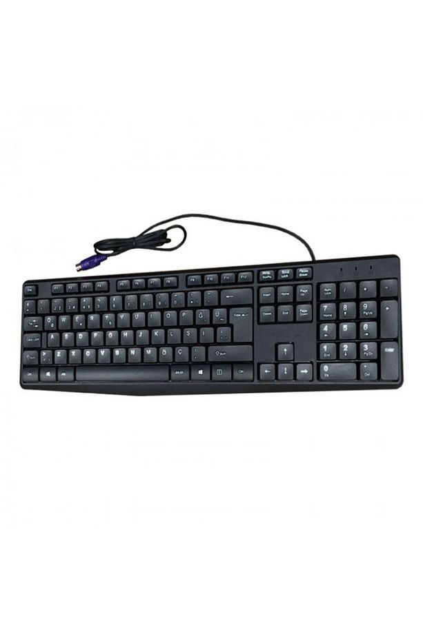 PS2 girişli klavye yuvarlak girişli klavye ps2 klavye 1.2 metre kablo uzunluğu - 5