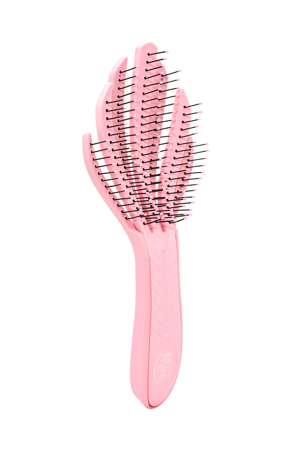 Go Green Kıvırcık Saçlara Özel Dolaşık Açıcı Saç Fırçası Pembe - 3
