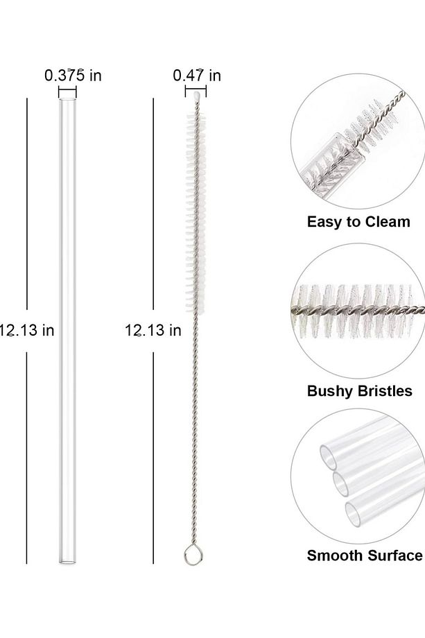 6 Adet Stanly Quencher Uyumlu Tritan Pipet Ve 1 Adet Temizleme Fırçası - 3