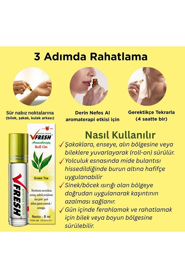 Cap Lang Yeşil Çay Aromaterapi Yağı Roll On - 4