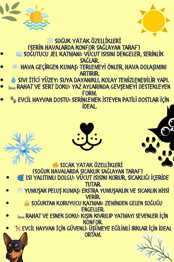 Thermo Mat Hem Soğuk Hem Sıcak Kullanılabilen 2si1 arada Kedi & Köpek Minderi - 8
