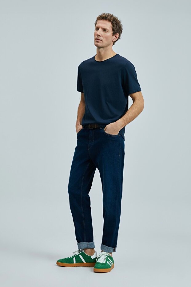 111020259 Junya Men's Basic T-Shirt Men's T-Shirt Dark Blue - 5