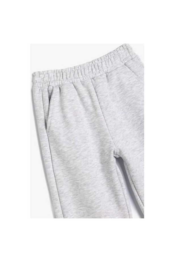 Basic Jogger Eşofman Altı Beli Lastikli Şardonlu - 1