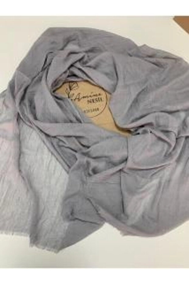 bambu şal açık gri - 6