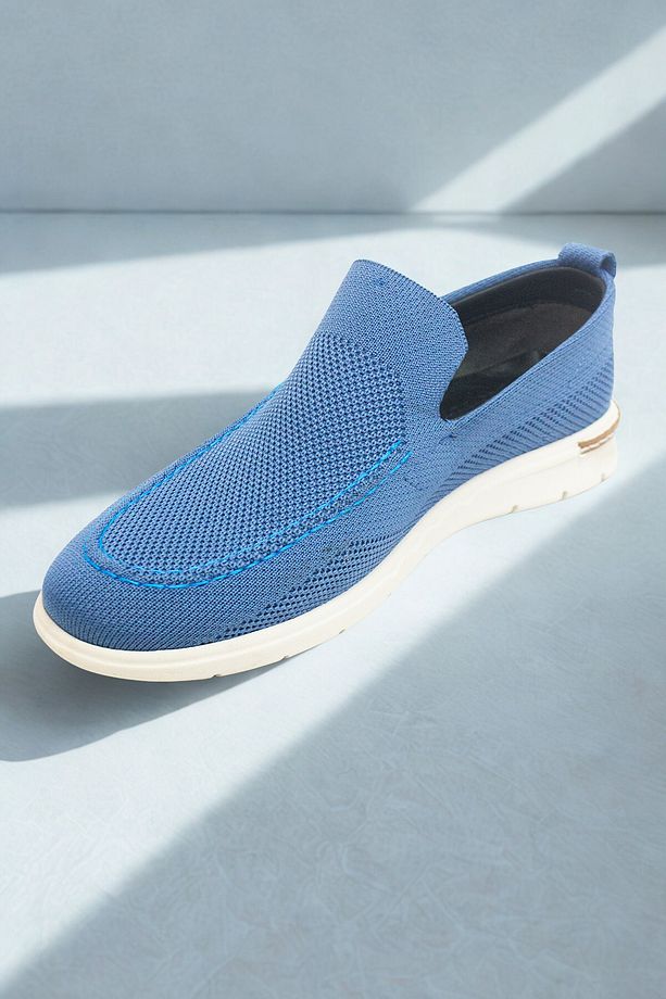 Triko Erkek Casual Günlük Ayakkabı – Rahat, Hafif Ve Şık Slip-on Model Mavi Renk - 5