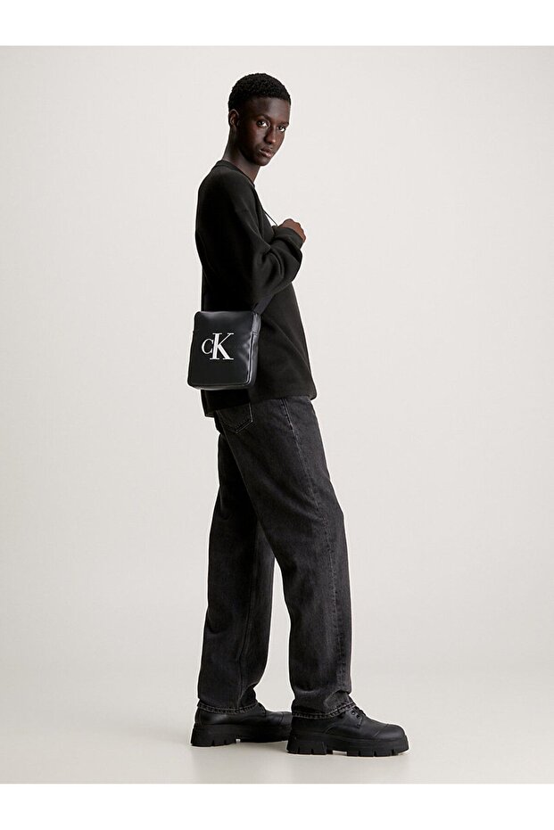 Erkek Monogram Soft Reporter Çanta - 5