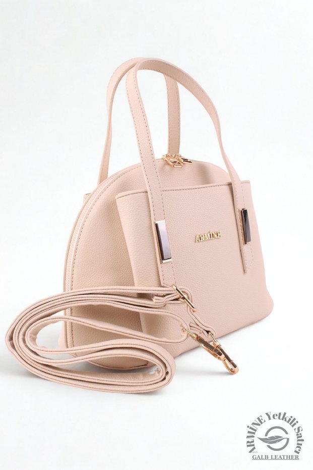Original Armine Premium Quality Women's Shoulder and Hand Bag Suitable for Daily Use Cream +1 344