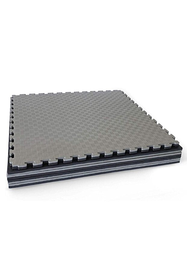 GES MEDİKAL A Kalite Gri Siyah 26mm 100x100 Tatami Zemin Minderi