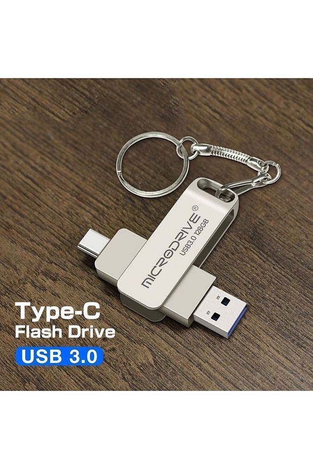 128gb. Type-c Ve Usb 3.0 Hızlı Usb Flash Bellek Otg Çift Girişli Metal Sağlam Orginal - 6