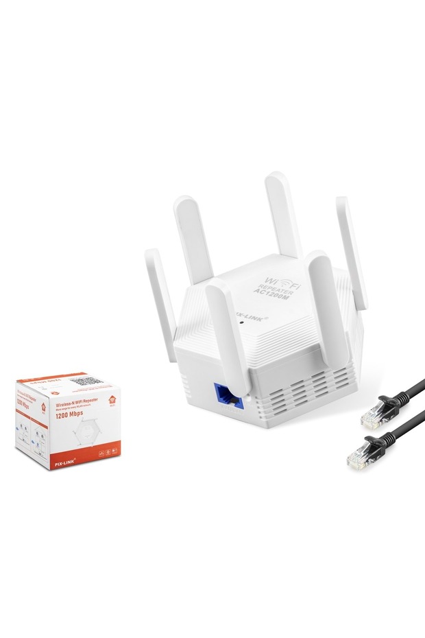 Pix-Link Wr56T Wifi Repeater 1200Mbps Beyaz - 1