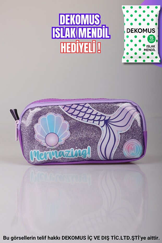 "Dekomus Wet Wipes Gifted" "Pearla Collection" Pencil Bag