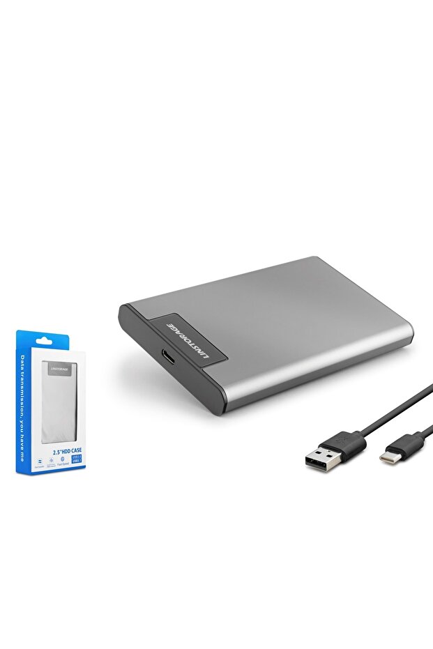 Hdx1782 Hdd Kutu Type-C3.1 Alüminyum Rgb 2.5" (Chip Rtl9201R) Silver - 1
