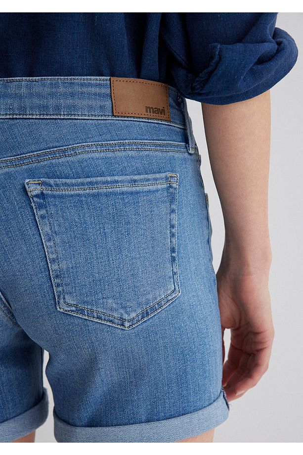 Pixie Casual Açık Mavi Jean Şort 1437090725 - 8
