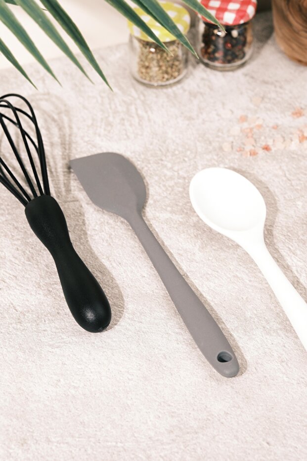 Mini Silicone Brush, Spoon, Spatula and Whisk Set |   Set of 4, Non-Stick and Durable - 6