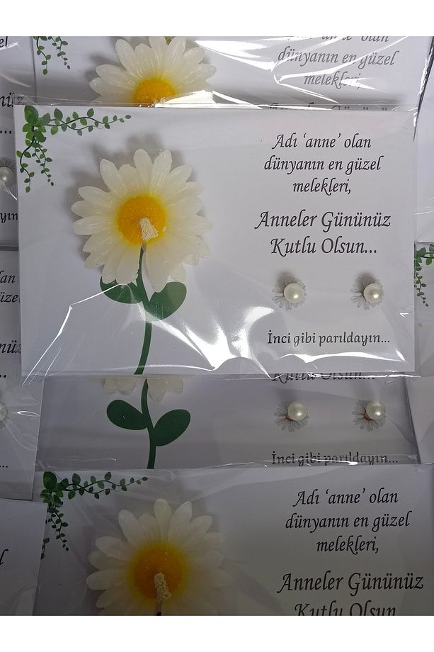 Anneler Günü Hediyesi Inci Küpeli Kurumsal Hediye Kartı 10 Adet - 3