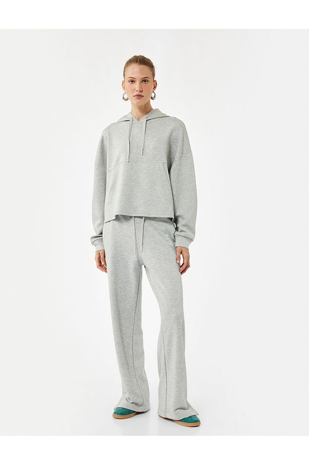 Regular Fit Kanguru Cepli Uzun Kollu Kapüşonlu Sweatshirt - 2